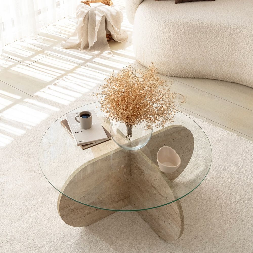 Bubble - Transparent Travertine Coffee Table slika 4