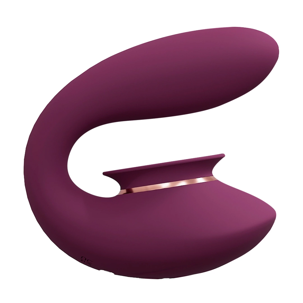 Inovacija Shotsa Twitch 3 - punjivi vibrator i usisivač - bordo slika 3