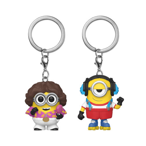 FUNKO POP Privjesak: Minions - 70's Bob i Roller Skating Stuart 2-Pack slika 2