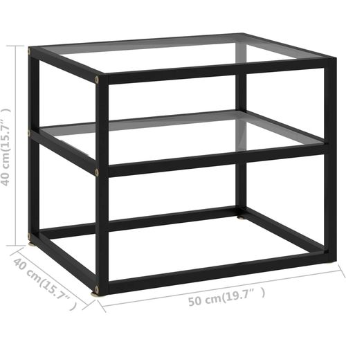 Konzolni stol prozirni 50 x 40 x 40 cm od kaljenog stakla slika 10