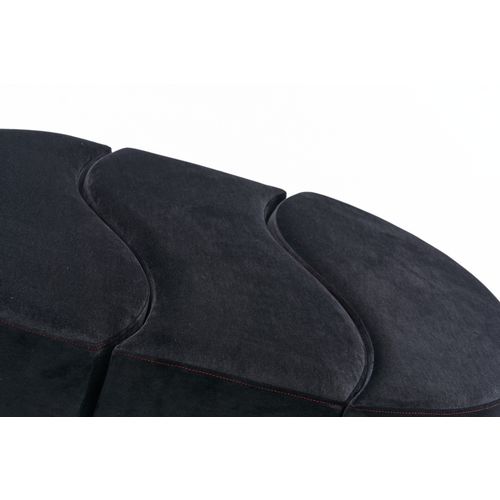 Atelier Del Sofa Tabure, Antracit Ružičasta, Alya Puf - Black slika 5