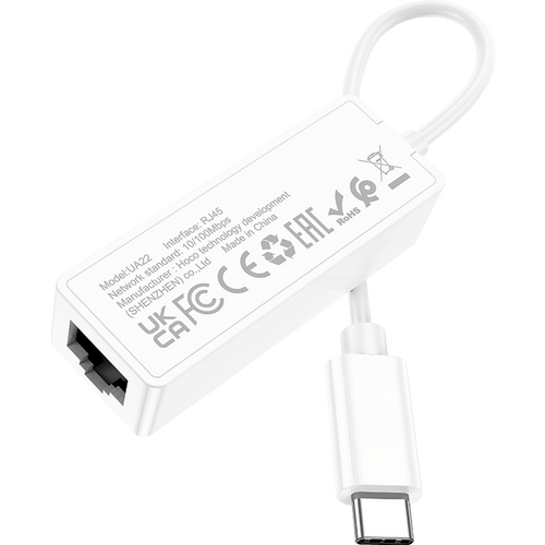 hoco. Adapter USB type C na LAN (100 Mbps) - UA22 type C slika 4