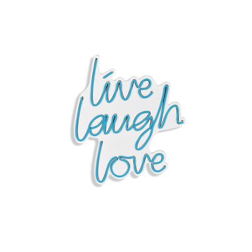 Wallity Ukrasna plastična LED rasvjeta, Live Laugh Love - Blue slika 15