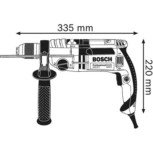 Bosch Vibraciona bušilica 1.100W GSB 24-2 slika 3