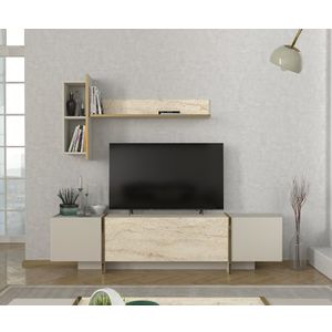 TV komoda Veyron - boje kamen travertin i pješčenjak