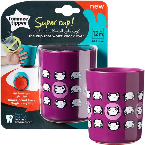 Tommee Tippee Super"no knock" čaša 190 ml čaša ljubičasta koja se ne može prevrnuti slika 2