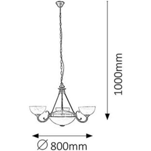 Rabalux Marlene luster E14 3x40W bronza Klasična rasveta slika 2
