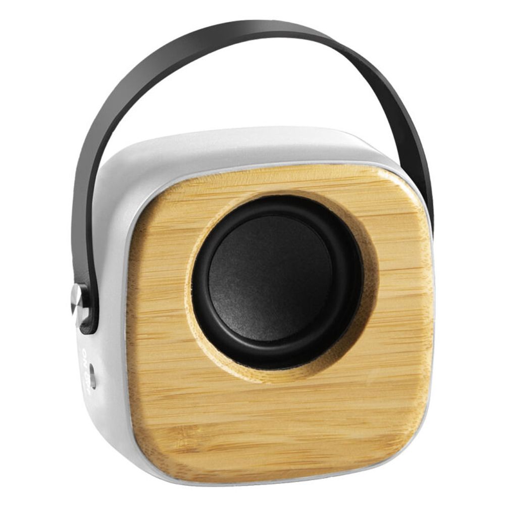 RONNIE,bluetooth zvučnik od bambusa,bijeli slika 1