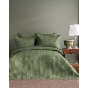 Prekrivač SET ISSIMO DOUBLE - Simply Satin - FOREST GREEN