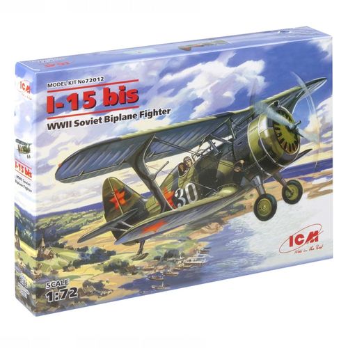 Model Kit Aircraft - I-15 Bis WWII Soviet Biplane Fighter 1:72 slika 1