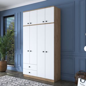 BA121 - 2696 Walnut
White Wardrobe