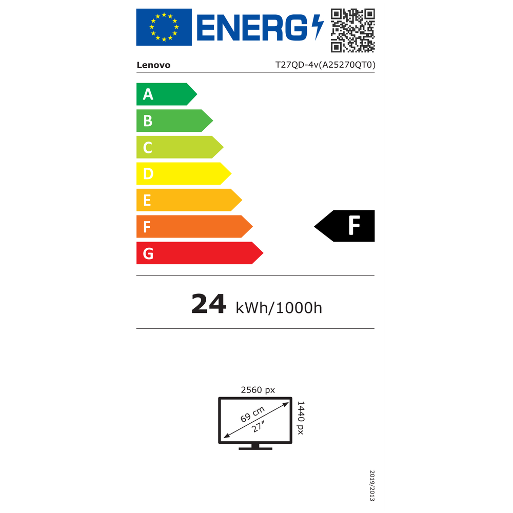 Lenovo T27QD-4v QHD IPS, HDMI, DP, USB-C, kamera 64B8UAT1EU slika 2