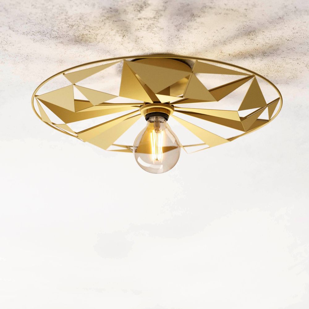 Eglo stropna/zidna lampa E27, promjer 425 mm, zlatna/trokuti "Castanuelo" slika 7