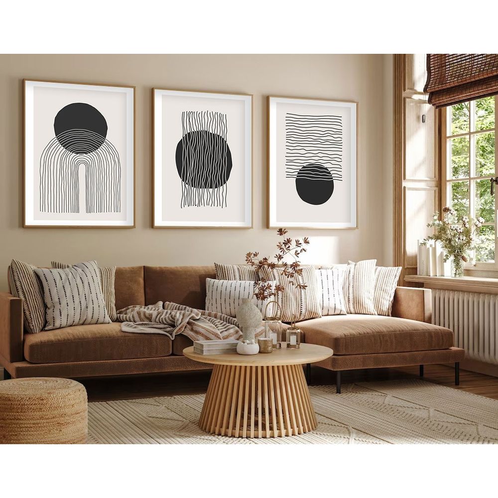 Huhu213 - Dekorativno Slikarstvo u Okviru od MDF-a 50 x 70 (Set od 3 Komada) slika 2