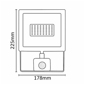 Asalite LED reflektor bijeli Slim 50W 4500K (4500 lumena) + senzor