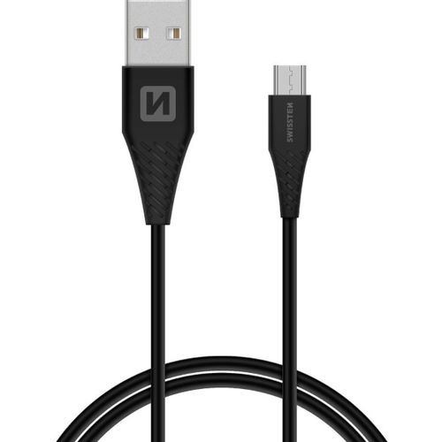 SWISSTEN kabel USB/microUSB, 1.5m, produženi microUSB priključak 9mm, crni slika 2