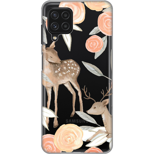 Torbica Silikonska Print Skin za Samsung A225 Galaxy A22 4G Flower Deer slika 1