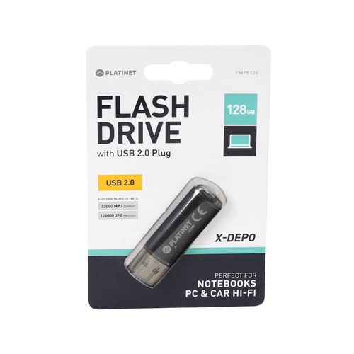 PLATINET PENDRIVE USB 2.0 X-Depo 128GB crni slika 2