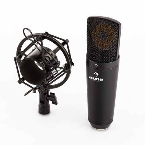 Auna Pro MIC-920B, USB kondenzatorski mikrofon, studijski, velika membrana, crna boja slika 7