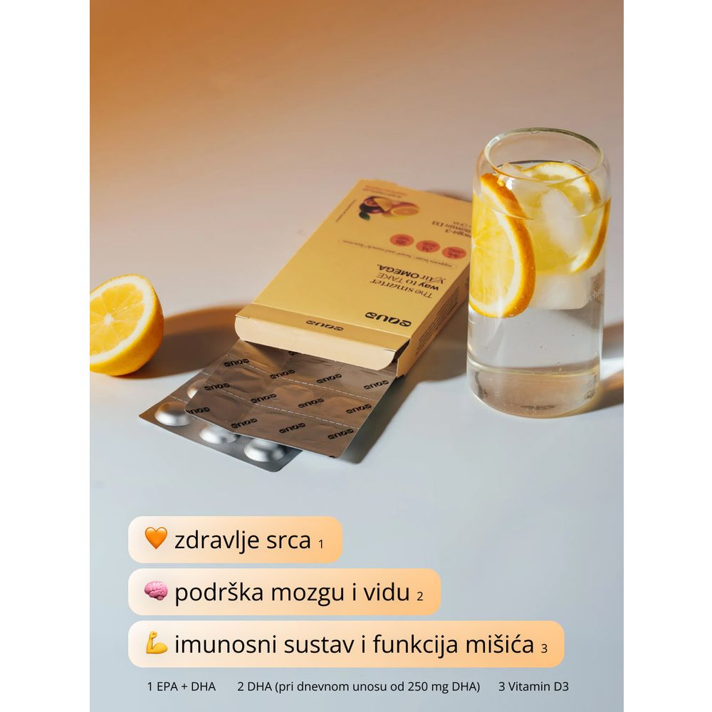 EQUA, Omega-3 pastile, za svakodnevnu podršku mozgu, srcu, imunitetu, 30 komada slika 3