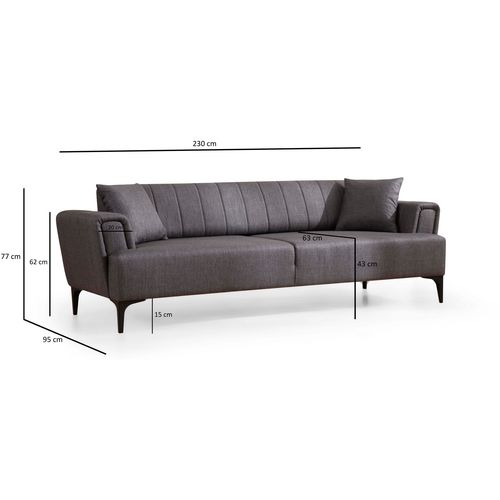 Hamlet - Dark Grey Dark Grey 3-Seat Sofa-Bed slika 8