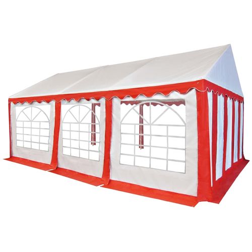 Vrtni šator od PVC-a 3 x 6 m crveno-bijeli slika 16