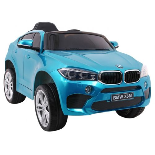 Licencirani auto na akumulator BMW  X6M - plavi/lakirani slika 9