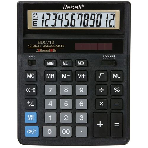 Kalkulator komercijalni Rebell BDC712 black slika 3