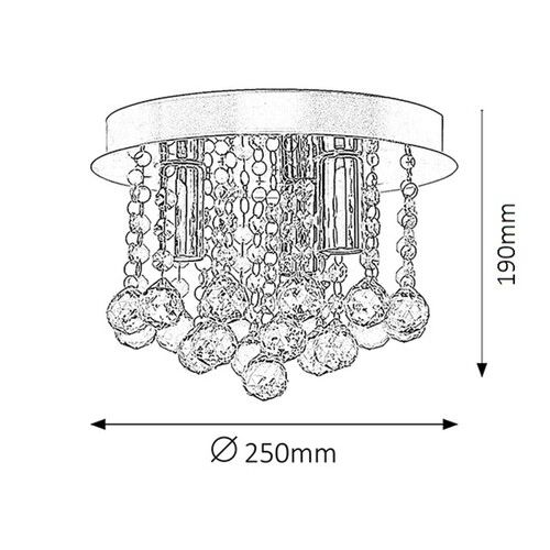 Rabalux Corinna plafonska lampa d25 E14 3x40W Moderna rasveta slika 2