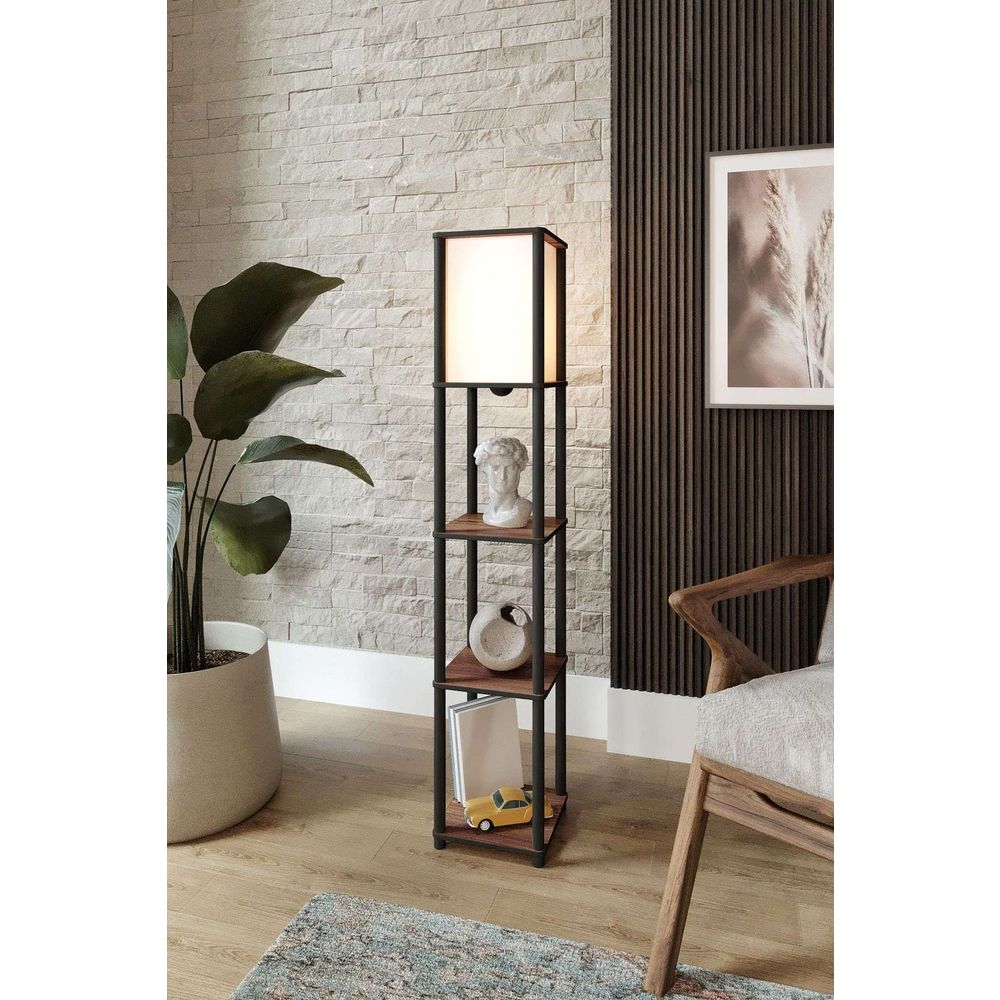 Floor Lamp Tier Shelf Lampz2, colour: Walnut slika 1