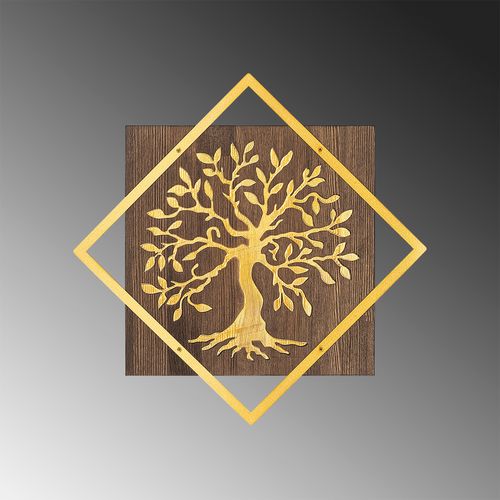 Wallity Tree v2 - Gold Walnut
Gold Decorative Wooden Wall Accessory slika 4