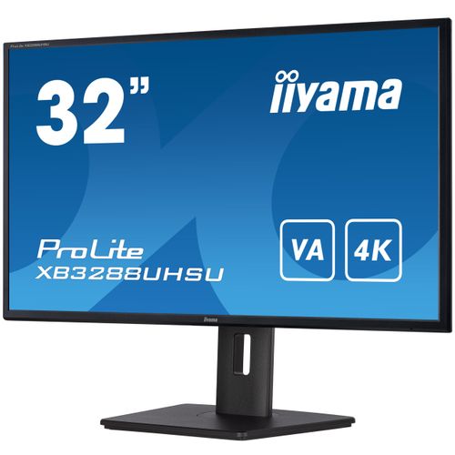 IIYAMA Monitor LED XB3288UHSU-B5 32'' VA panel with 4K resolution 3840 x 2160 @60Hz 300 cd/m² 3000:1 3ms HDMI DP USB height, swivel, tilt slika 4