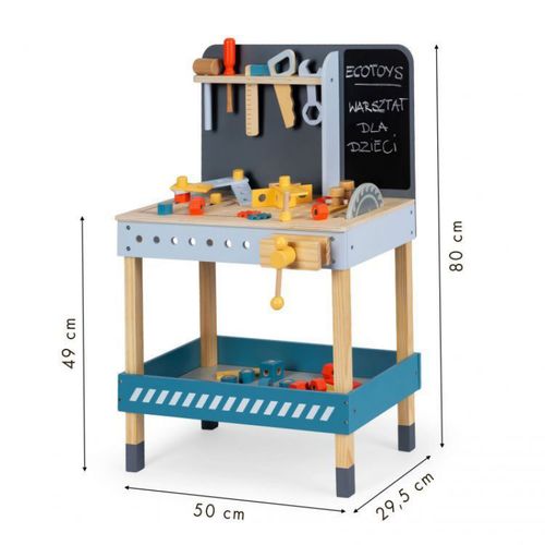 Eco Toys Drvena Radionica Sa Alatom 47 Elemenata slika 6