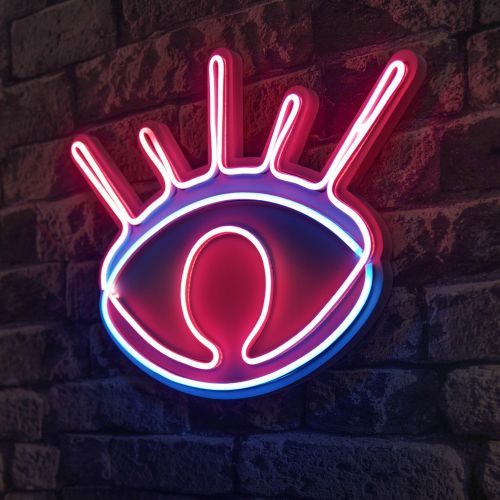 Wallity Ukrasna plastična LED rasvjeta, Evil Eye - Pink slika 8