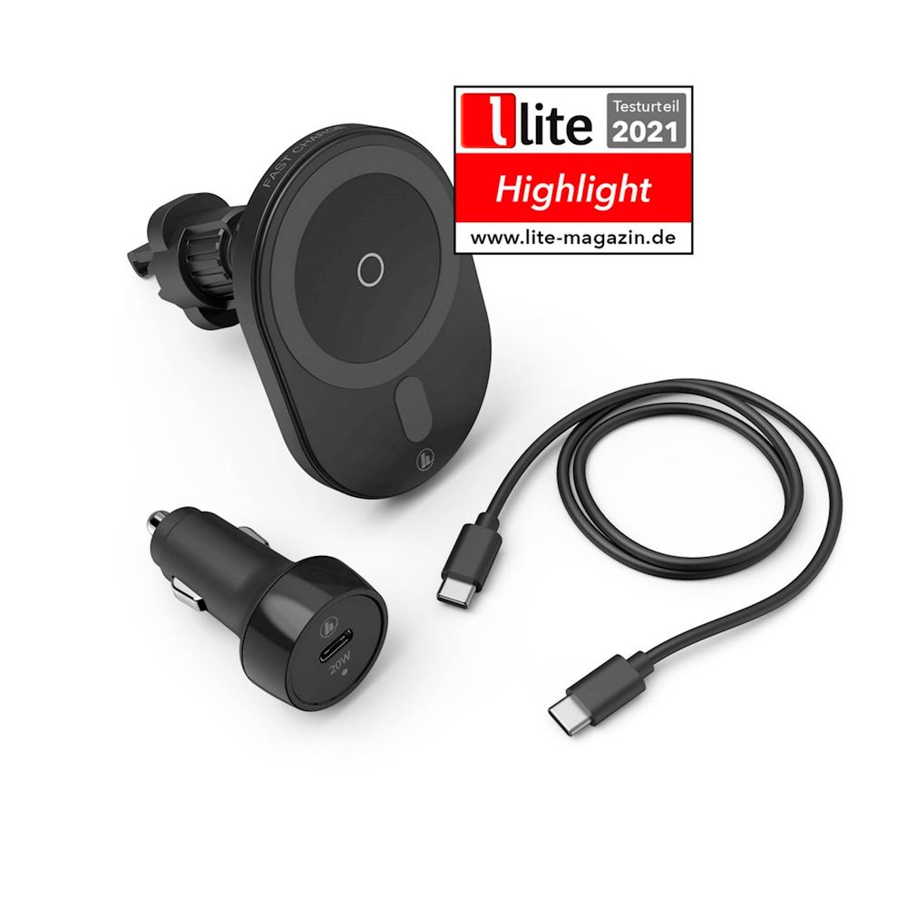 Wireless punjač HAMA "MagChargeCar FC15" crni slika 1