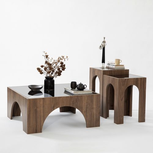 Seine 2 - Walnut, Dark Grey Walnut
Dark Grey Coffee Table Set slika 8