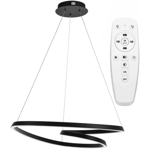 TOOLIGHT Stropna svjetiljka Hanging Loop LED + Remote APP796-cp crna slika 6