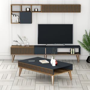 Milan Set 483 Orah i Antracit - Set Namještaja za Dnevnu Sobu
