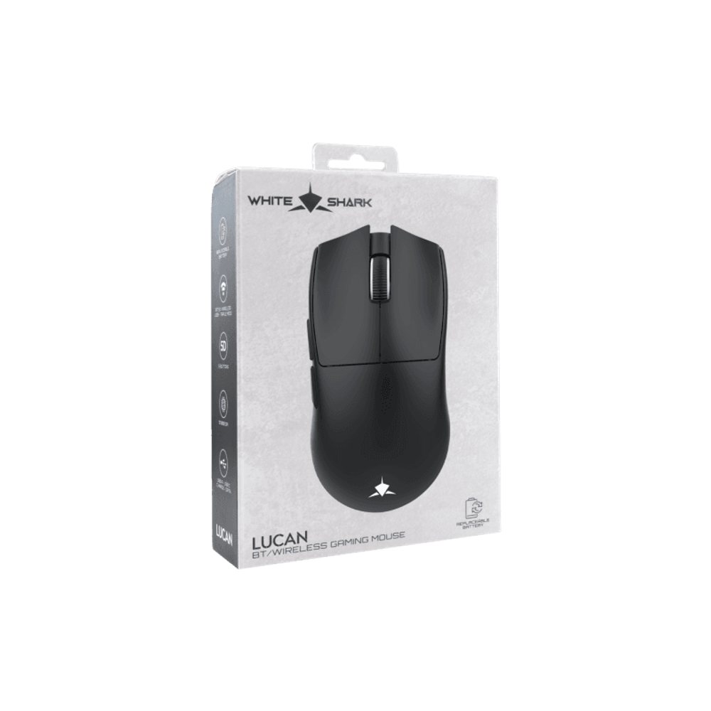 WHITE SHARK Miš WGM-5022 LUCAN / 12.000 DPI, crni slika 8