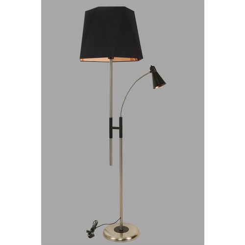 Forza Mat Krom Lambader Altıgen Siyaha-Bakır Abajurlu Black
Copper Floor Lamp slika 2