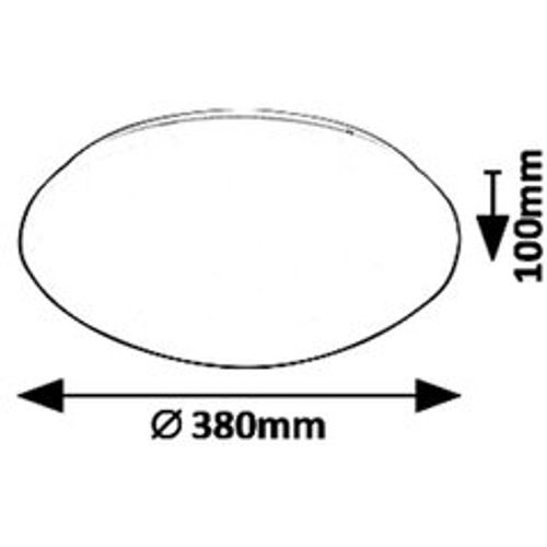 Rabalux Lucas plafonjera LED 24W bela slika 2