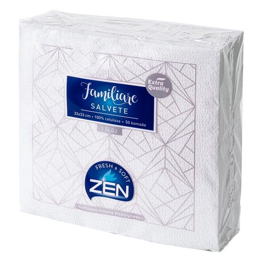 Zen familiare salvete 50/1 bela 1sl 33X33 slika 1