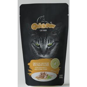 Quick-Paw hrana za mačke u vrećici Poultry&Liver 100g