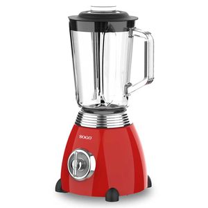 SOGO Staklena blander, Retro dizajn, 1,5l, 500W, crveni