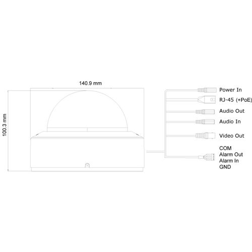 PROVISION-ISR IP Dome kamera 4MP, IR 40m, 2,8-12mm, DDA, IP67; IK1; PoE slika 3