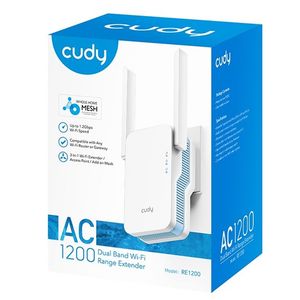 Wireless range extender CUDY RE1200, AC1200 Wi-Fi Mesh Range Extender