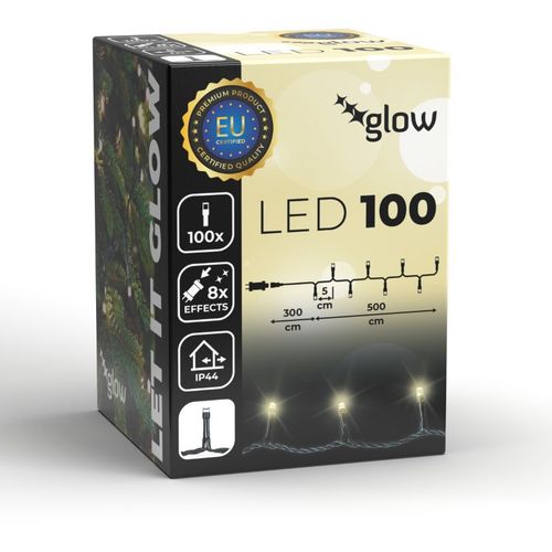 Home deco 100 led žaruljica toplo bijele, zelena žica/ 5 metara IP 44 slika 1