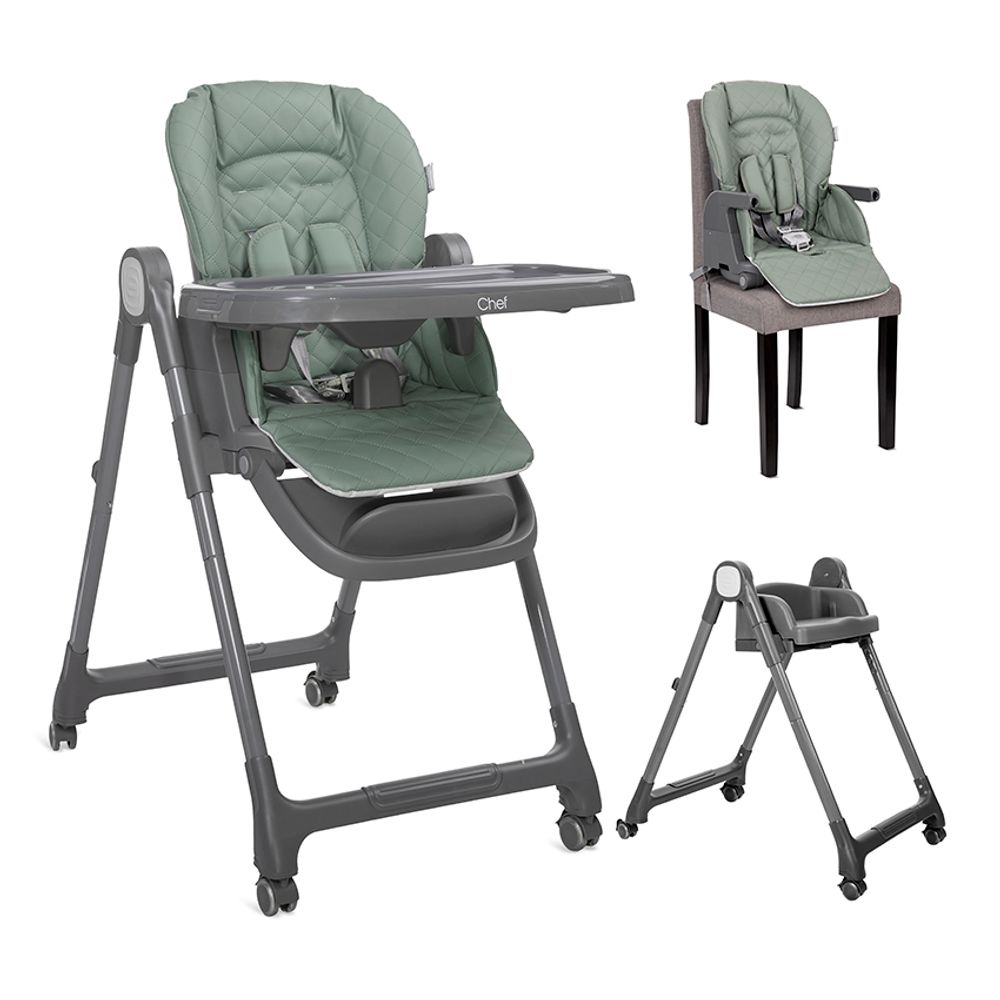 Lorelli Hranilica Chef 3U1, Green Leather + POKLON Siperak i zdjelica za bebe slika 2
