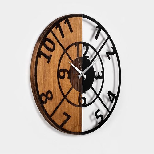 Wallity Ukrasni drveni zidni sat, Wooden Clock - 57 slika 6