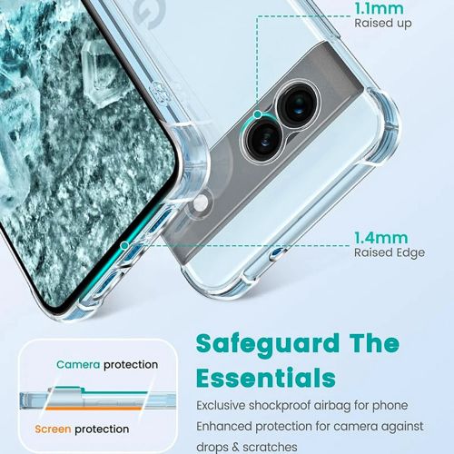 Techsuit Shockproof Clear Silicone prozirna maskica otporna na udarce za Google Pixel 9 Pro slika 4